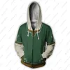 Hoodies للرجال الخريف الطباعة الرقمية 3D Cosplay Hoodie Boys Preppy Style Zelda Popluar Game Dasual Fashion Harajuku Zip Top Jacket