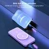 Wireless Chargers Power Bank Magnetic 10000mAh 22.5W QC Fast Charger USB Type C Cable for Xiaomi Samsung Huawei Phone Powerbank L230619