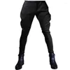 Pantaloni da uomo Stretch Piedi sottili Pantaloni neri Calzoni Parrucchiere Uomo Ropa De Hombre Abbigliamento Streetwear