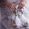 Sapatos de casamento de penas da moda 2020 bombas salto alto cristais strass sapatos de noiva coquetel festa sandálias sapatos acessórios de casamento185d