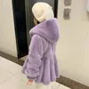 Ceketler Kızlar Kürk Matarları Kış Kış Moda Kalınlaştırılmış Bebek Palto