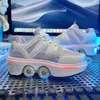 Patins à roulettes en ligne Led lumière déformer patins à roulettes chaussures de patin à roulettes avec déformation à 4 roues Parkour Runaway baskets enfants adultes rondes marche HKD230720