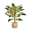 Objets décoratifs Figurines Grandes Plantes Tropicales Banane Artificielle Faux Feuilles De Palmier En Plastique Monstera Banyan Feuilles Arbre pour La Maison Mariage Bureau Décor L230724