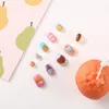 Faux ongles 24 pièces ongles pour enfants porter des bonbons sucrés série exquis personnalité de la mode coloré manucure conseils