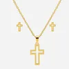 Orecchini di collana set hiyee 18k oro impermeabile in acciaio inossidabile ciondolo placcato ricevere migliaia di regalo personalizzato