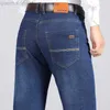 Jeans Masculino 2023 New Balck Blue Jeans Masculino Elástico Reto Stretch Moda Coréia Negócios Casual Cintura Média Masculino Calças Denim Office L230724