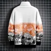 メンズセーター新しい冬ミンクカシミアタートルネックセーターメンファッションプリントストリートウェアハイエンド男性クリスマスプルオーバーソフトウォームメンズジャンパーT230724