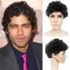 Short Men Straight Synthetic for Male Hair Fleeciness Realistic Natural Black Simulate Human Scalp Toupee Wigs199u