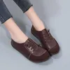 드레스 슈즈 여성 스웨이드 가죽 아파트 신발 소프트 바닥 Zapatillas Mujer Spring 가을 라운드 발가락 캐주얼 신발 여성 옥스포드 로퍼 WSH4665 L230724