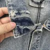 Herrjackor American Vintage Denim Coat Classic Fashion High Quality Wash Done Old Men Women Single Breasted Jacket Rockar J230724