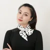 Luxury Silk Neckerchief Scarf for Women Ribbon Hand Wrist Wrap Headband Foulard Hair Band Accessory Sunscreen Neck Guard