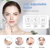 Массажер для лица EMS Roller Electric V-образный массажер Micro Flow Lift Beauty Machine Двойной массаж для подбородка инструмент ухода за кожей 230720