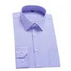 Chemises décontractées pour hommes Hommes Chemise Mode Causal À Manches Longues Robe Mâle Social Business Marque Chemises Confort Doux Désherbage Fête Blanc Cadeau Chemises 230724