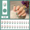 False Nails 24pcs Nail Press On FullCover Mix Color Checked Fake Gradient Ultra Easy Wear Manicure Reusable Natural For Daily