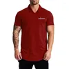 Polos pour hommes été évacuation de l'humidité sensation de fraîcheur à manches courtes hommes Polo hommes coton mode col montant T-shirt Gym musculation hauts