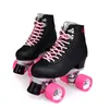 Patins à roulettes en ligne Patins à roulettes à double rangée 4 patins à roulettes pour filles Base en aluminium Polyuréthane PU90A Roues Noir PU Chaussures Rose Roues Livraison HKD230720