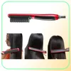 プロ加熱電気イオン高速安全な髪のストレートナー抗静的セラミックストレートレーニングブラシコームゴールドヘアストレートレナ7201346