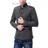 Kurtki męskie kurtki męskie 2023 Ubrania jesienne i zimowe w Anglii Casual Roman Men Jacket Slim Male Mały stojak Chiński garnitur tunikowy Z230724