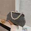 HBP-evening Bags Pearl Handle Trend Женская тенденция для женщин Элегантные плечи, инкрустированные бриллиантами