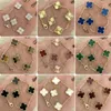 Luxury 4/Four Leaf Clover Designer Fashion Charming Girl Bracciale 18K Gold Agate Shell Nacre Brand Wedding Party Jewelry