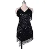 Women's Personality Sparkling Tassel Latin Dress Women's Nightclub Performance Stage Costume Exhibition Demo Costume