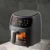 6L Pojemność Air Fryer z kolorowym ekranem dotykowym - Regulowana temperatura czasu pracy - wielofunkcyjna wygodna do użytku domowego!