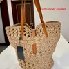 Borse da spiaggia di moda firmata Borsa a tracolla da donna Borse di design in paglia di personalità Borsa intrecciata in vera pelle da donna di alta qualità