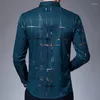 Men's Casual Shirts 2023 Striped Big Pocket Mens For Men Clothing Fashion Long Sleeve Shirt Luxury Dress Clothes Jersey