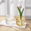 Vasi Pugno Fiori Vaso Vetro trasparente Bouquet creativo Bottiglia Terrario idroponico Disposizione dei fiori Contenitore Decorazioni per la tavola