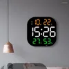 Väggklockor ledde digital klocka stor skärmtemperatur Datum dag Dag Display Timing nedräkning Elektronisk matsal Decor med avlägsna