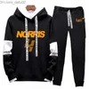 Heren Trainingspakken F1 McLaren Racing Fans 2022 Heren Lando Norris Nieuwe Herfst/Winter Sweatshirt met capuchon Pullover Tweedelige set Z230724