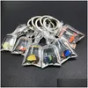 Клайфы Lanyards Creativity Miniature Resin Goldfish Charms Small Fish in Water Bag Sende Diy Key Cons Accessories Dr Dhdhz