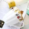 カップソーサー460mlヨーロッパのセラミックコーヒーマグカボチャカップ骨骨ミルクアフタヌーンティーギフト用キッチンアクセサリー