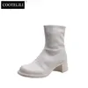 Buty Cootelili Fashion Boots Buty 5 cm pięta moda moda dla kobiecy platforma okrągłe palce butów botas rozmiar 35-391 Z230724