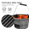 BBQ Grills Grill Fornuis Barbecue Japans Hibachi IJzervuur Kleine houtskool Gegoten Bbq Draagbaar Kamperen Binnen Stijl Tafelblad Koreaans Buiten 230721