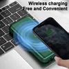 Drahtlose Power Bank 80000 mAh Tragbares Ladegerät Schnellladung Digitalanzeige Externer Akku Integrierte 4 Kabel für iPhone mi L230619