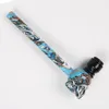 Colorful Skull Style Thick Glass Pipes Portable Filter Screen Dry Herb Tobacco Spoon Metal Bowl With Cover Smoking Bong Holder Innovative Pattern Hand Tube