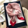 Scarves Design Stripped Silk Feeling Hair Scarf For Women Luxury Neckerchief Wrist Wraps Shawl Ladies Headband Hijab Bandana 2023