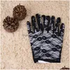 Five Fingers Gloves Sexy Dressy Lace Womens Sunsn Short Fingerless Driving Spring Summer Mittens Accessories Drop Delivery Fashion H Dhocf