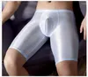 Underbyxor mäns shorts hög elasticitet perspektiv homofile sexig tät montering boxare förföriska trosor underkläder manlig bekväm