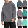 Sweats à capuche pour hommes hiver H et épais à capuche couleur unie pull léger sweat à capuche zippé hommes sweat Zippe