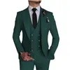 Męskie garnitury męskie garnitur przybycie blezer czarny smoking szczytowy szczupły lapy fit trzyczęściowe regularne spodnie z kurtką Groomsmen na zamówienie 2023