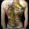 Tatuagens Temporárias À Prova D 'Água Tatuagem Temporária Super Grande Full Back Body Pintura Tatuagens Falsas Escuridão Crânio Elefante Dragão Tatuagem Adesivos Grande X0724