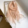 Sciarpe 2023 Sciarpa di lana di seta Donna Primavera Luxury Solid Lungo Scialle femminile Capelli Hijab Lurex Bandana Pashmina