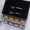 Stackbar 12 Girds smycken Trays Storage Tray Showcase Display Organizer LXAE Watch Boxes Cases237p