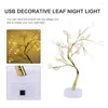 Veilleuses LED bonsaï arbre lumière tactile interrupteur bricolage artificiel à piles décoration exquise pour Festival mariage vacances