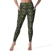 Mallas de mujer Pantalones de yoga de cachemira verde Sexy Vintage Estampado floral gráfico Push Up Fitness Leggins Mujeres Novedad Stretch Sports Tights