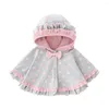 Jacken Koreanischen Stil Baby Mädchen Mantel Mantel Baumwolle Kinder Mode Spitze Mit Kapuze Poncho Cape Kleinkind Kinder Oberbekleidung Säuglingszubehör