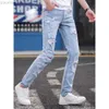 Men's Jeans New Design Men Jeans Man paint Slim Fit Cotton Ripped Denim pants Knee Hollow Out Jeans for Men Streetwear cargo pants y2k L230724