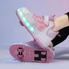 Inline-Rollschuhe, USB-Lade-Rollschuhe, 4 Räder, Schuhe, leuchtende, beleuchtete LED-Kinder, Jungen, Mädchen, Kinder, leuchtende Sport-Freizeit-Turnschuhe, HKD230720